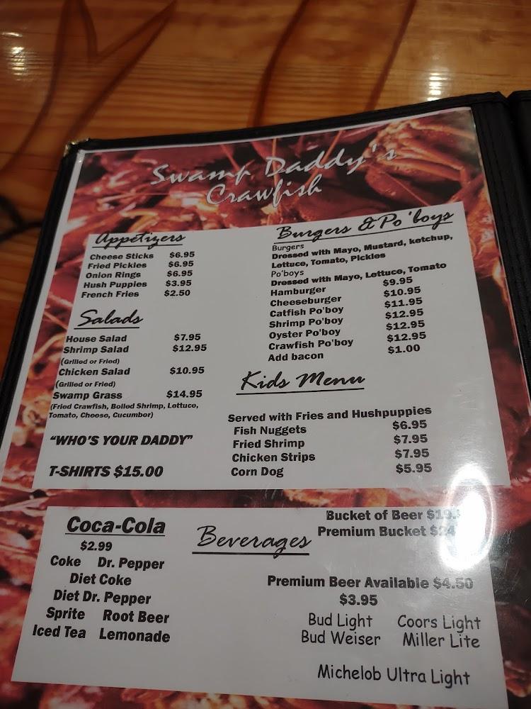 Swamp Daddys Crawfish Menu image 1