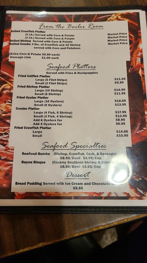 Swamp Daddys Crawfish Menu image 3